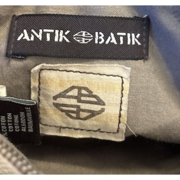 ANTIK BATIK Gray Leather Boho Fashionable Beaded Mini Bag with Chain Strap - Picture 7 of 11